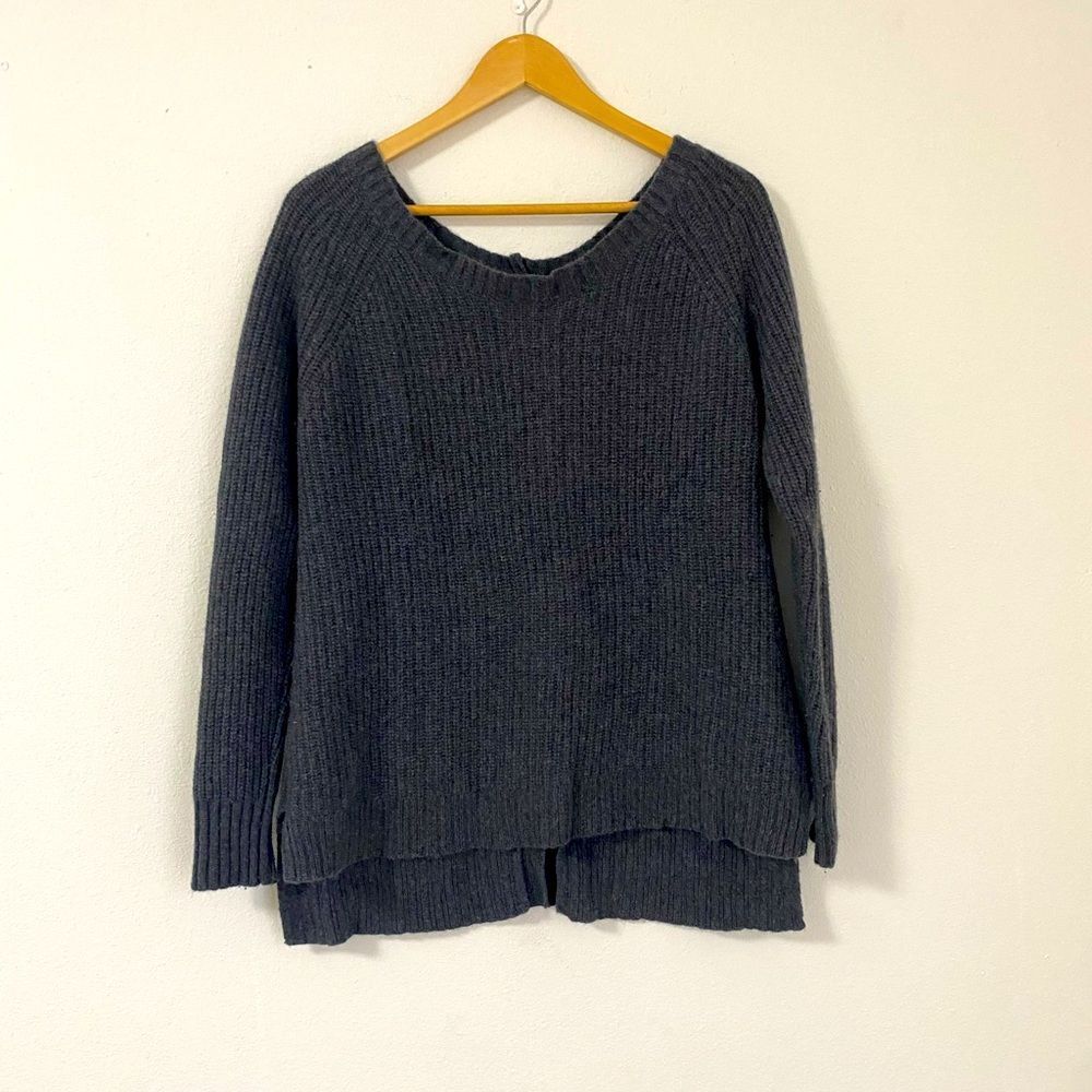 Soft Surroundings 100% Cashmere Comfy Sweater Women’s Medium Dark Gray